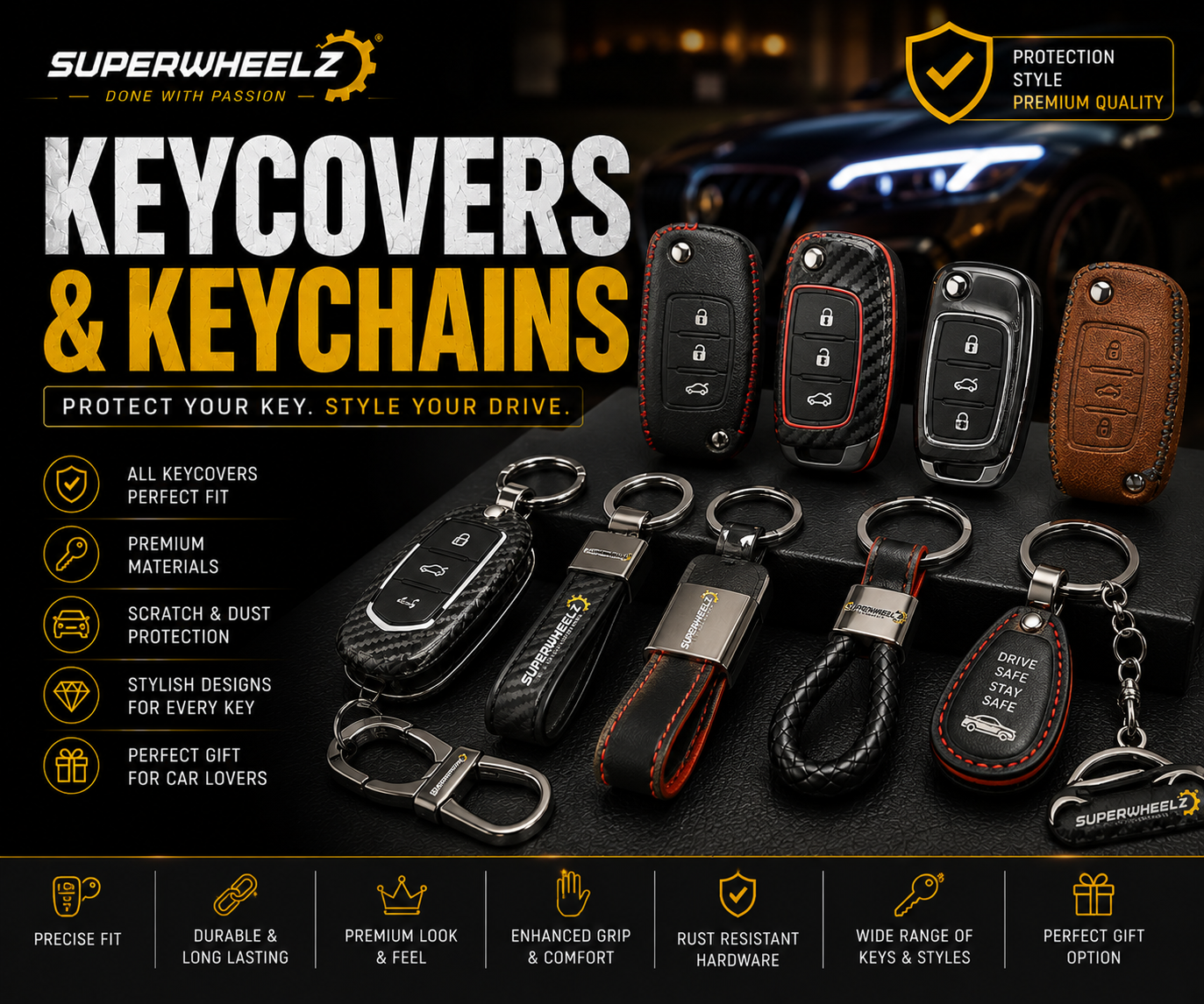 KEYCOVERS AND KEYCHAINS